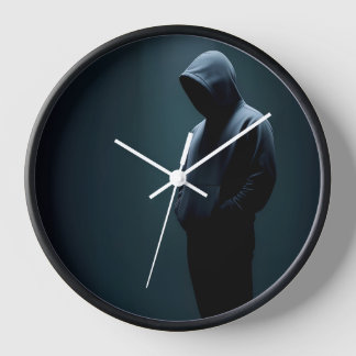 Reloj de pared, marco de madera natural redondo de