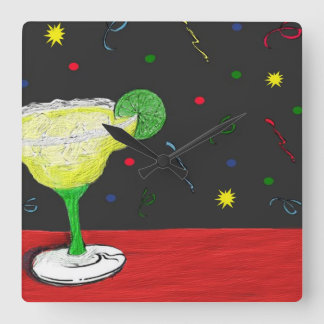 Reloj de pared margarita festivo