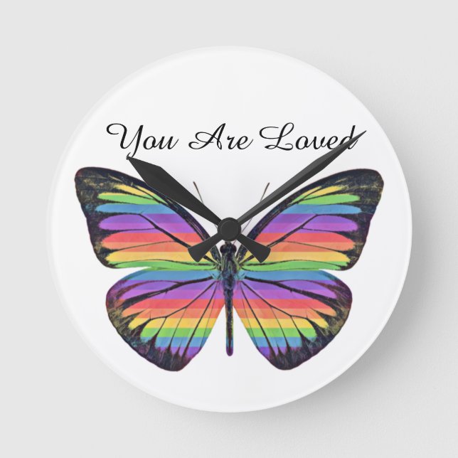 Reloj de Pared Mariposa Te Amamos (Anverso)
