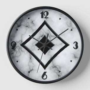 Reloj De Pared Mármol gris/gris del modelo de la piedra de gema,