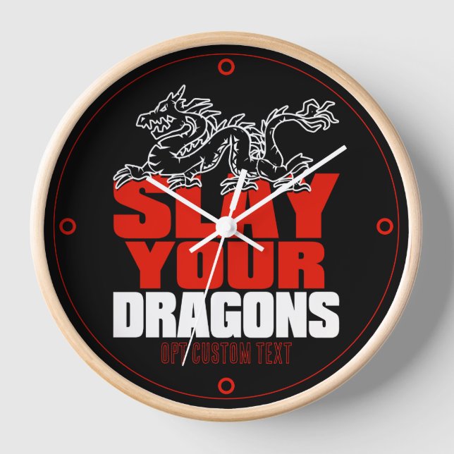 Reloj De Pared MATE SUS DRAGONES, regalo para las fans de (Anverso)