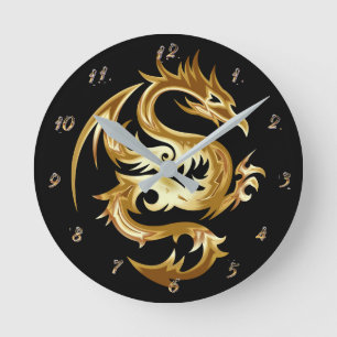 Reloj de pared medio del dragón