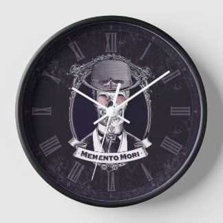 Reloj De Pared Memento Mori Steampunk Vintage Skull