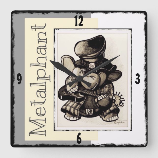 Reloj de pared metalizado de Metalphant - acrílico (Anverso)