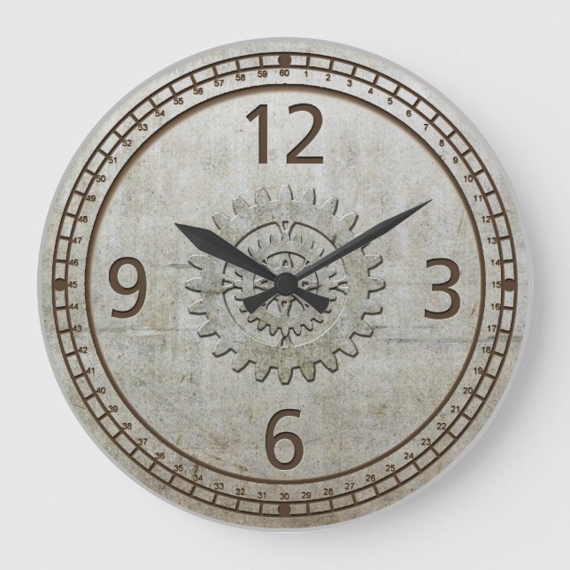 Reloj de pared Metalizado Steampunk (Anverso)