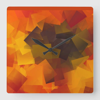 Reloj de pared "Mi girasol abstracto"