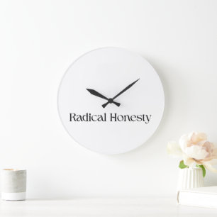 Reloj de pared minimalista honestidad radical