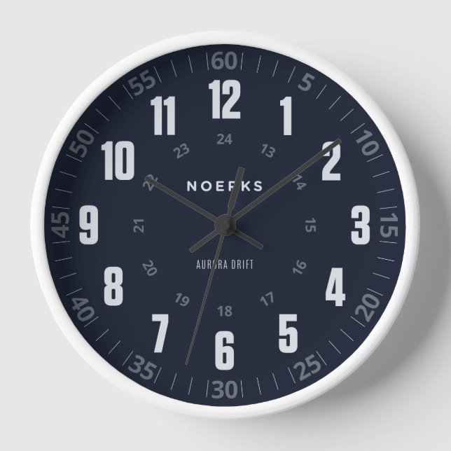 Reloj de pared minimalista moderno – Aurora Drift (Anverso)