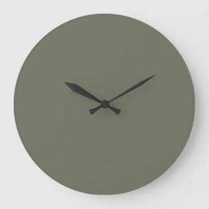Reloj de Pared Minimalista Verde Musgo