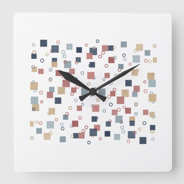 Reloj de pared minimalista y divertido. (Anverso)