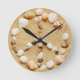 Reloj de pared minúsculo del signo de la paz del