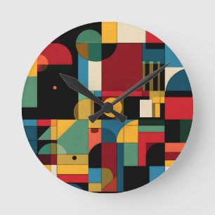 Reloj de pared moderno abstracto de rejilla geomét