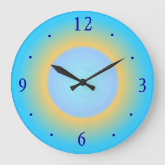 Reloj de pared moderno azul de Yellow> de la