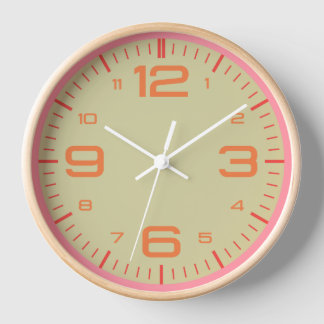 Reloj de pared moderno con números negrita
