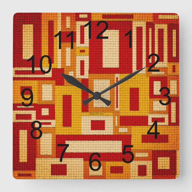 Reloj de pared moderno de Geometrics de los (Anverso)