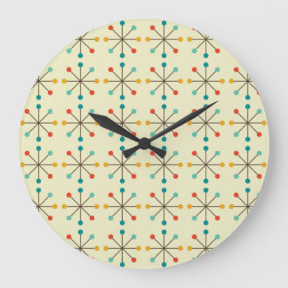Reloj de pared moderno de mediados del siglo, patr