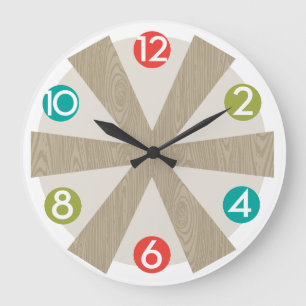Reloj de pared moderno de mediados del siglo - pun