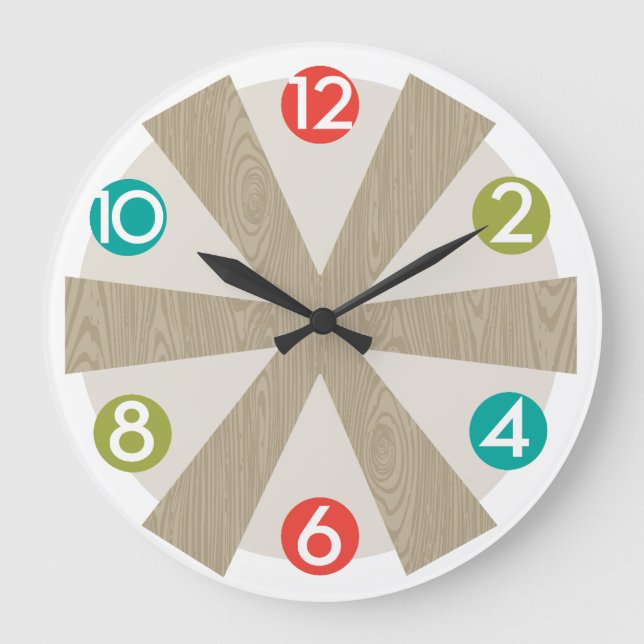 Reloj de pared moderno de mediados del siglo - pun (Anverso)