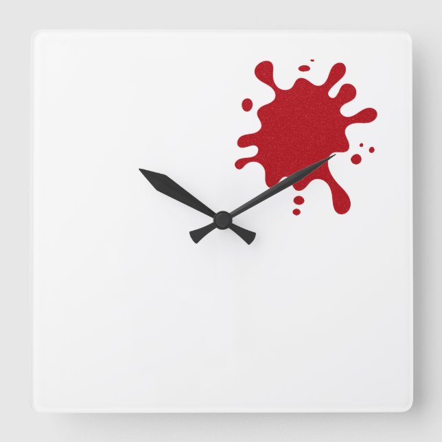 Reloj de pared moderno de tomate rojo Splash – Per (Anverso)