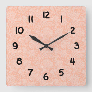 Reloj de pared moderno del damasco del cuarto de