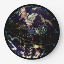 Reloj de pared moderno del globo celestial
