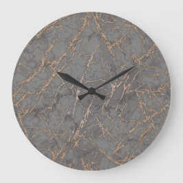 Reloj de pared moderno del mármol y del oro