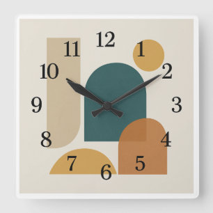 Reloj de pared moderno minimalista de mediados de