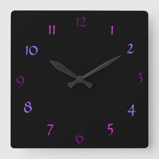 Reloj de pared moderno negro