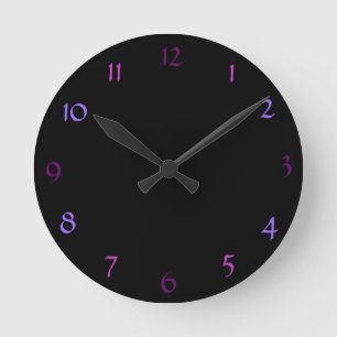 Reloj de pared moderno negro