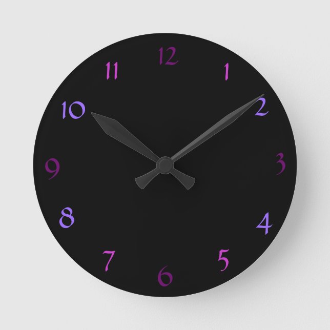 Reloj de pared moderno negro (Anverso)