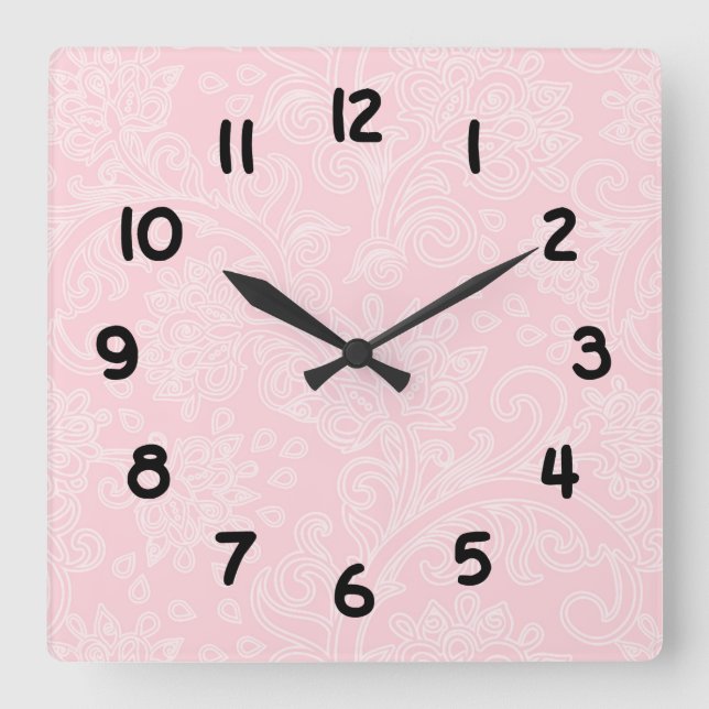 Reloj de pared moderno para bebé bebé de damasco r (Anverso)