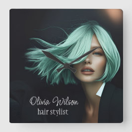 Reloj de pared moderno para peluquería de peluquer