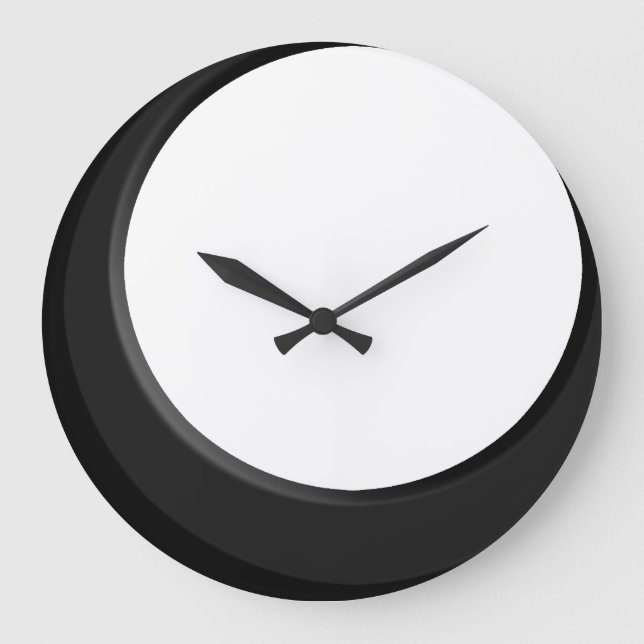 Reloj de pared moderno retro blanco y negro de la (Anverso)