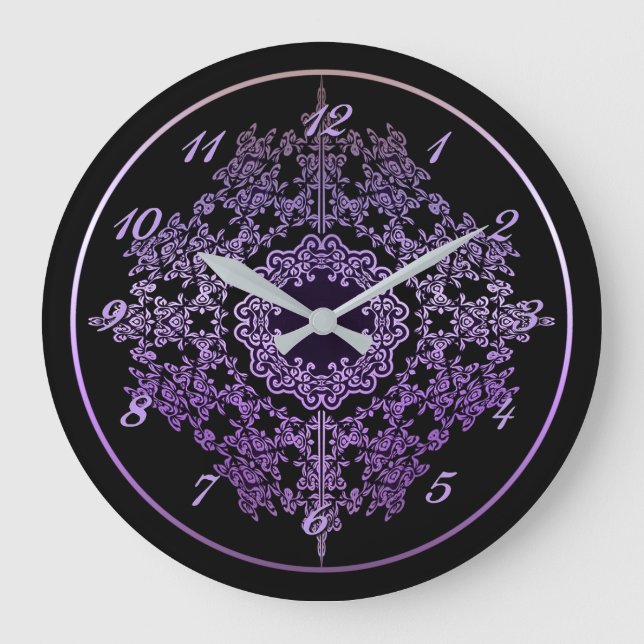 Reloj de pared morado de Motif (Anverso)