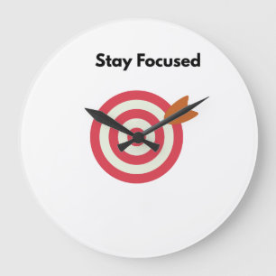 Reloj de pared motivacional centrado en permanecer