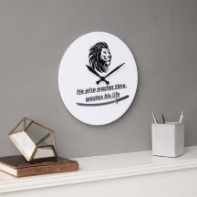 Reloj de pared motivacional – Cita El tiempo es pr
