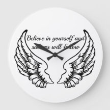 Reloj de pared motivacional Cree en ti mismo