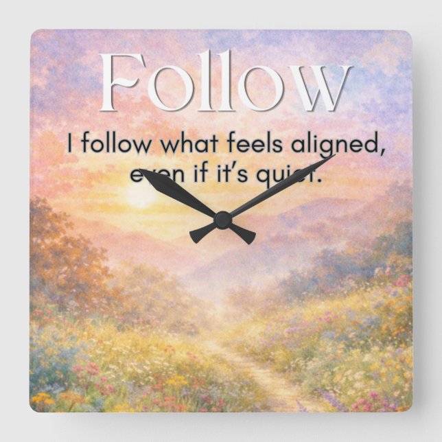 Reloj de pared motivacional inspirador (Anverso)