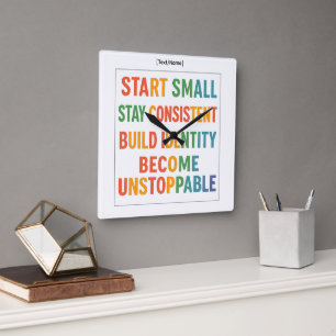 Reloj de pared motivacional – Vuélvete imparable