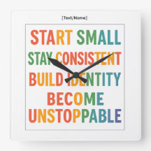 Reloj de pared motivacional – Vuélvete imparable