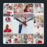 Reloj de pared multiCollage de fotos de moda<br><div class="desc">Reloj de pared multiCollage de fotos de moda.</div>