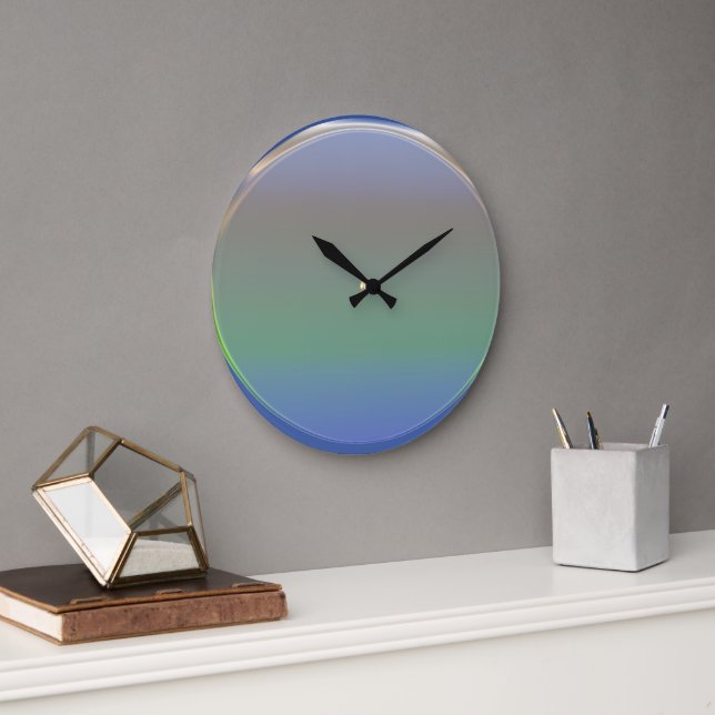 Reloj de pared multicolor. (Oficina)