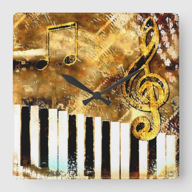 Reloj de pared musical del Grunge (Anverso)