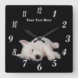 Reloj de pared Napping precioso del perrito de