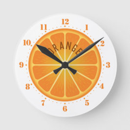 Reloj de pared naranja