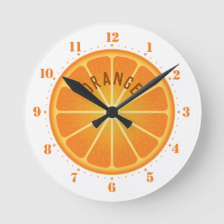 Reloj de pared naranja