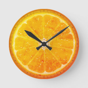 Reloj de pared naranja