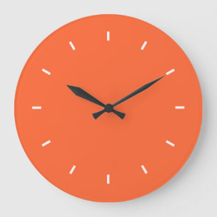 Reloj de pared Naranja grande (redondo)