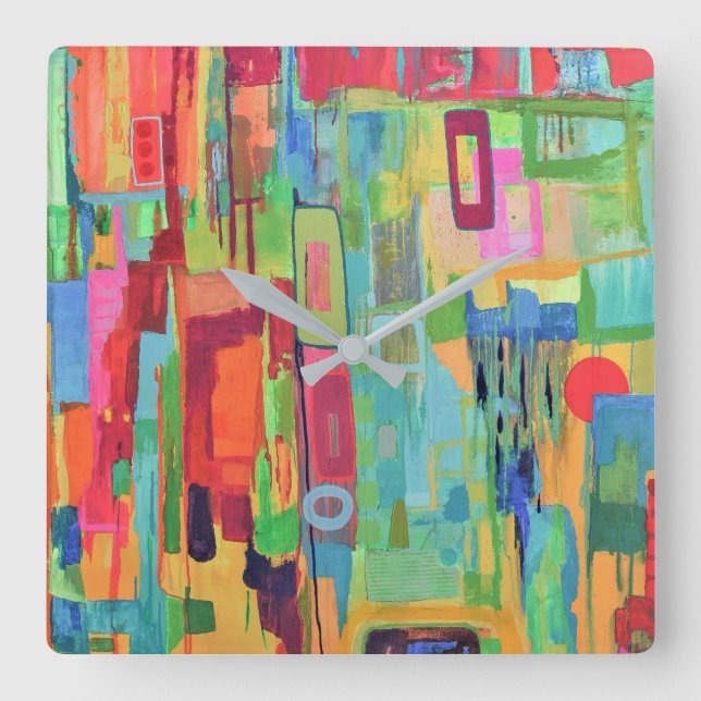 Reloj de pared naranja Sunshine (Anverso)