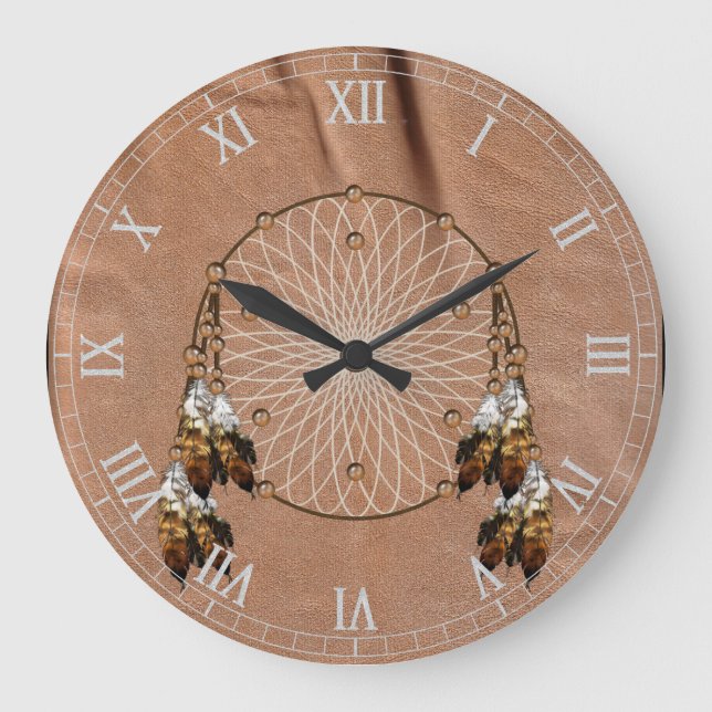 Reloj de pared nativo americano Dreamcatcher (Anverso)